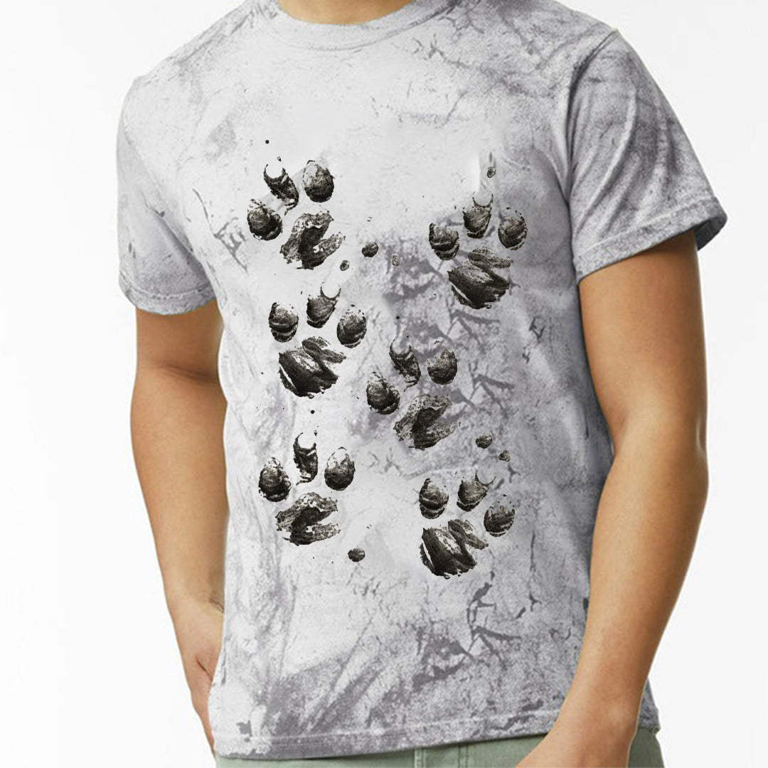 Dye Dirty LLC Dirty Dog Pawprint Graphic Tye Dye Tee