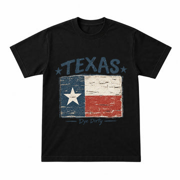 Dye Dirty Vintage Texas Flag Graphic T-Shirt