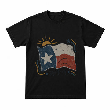 Dye Dirty Funny Organic Texas Flag Graphic T-Shirt