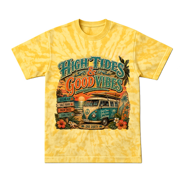 Dye Dirty High Tides & Good Vibes Tie-Dye T-Shirt
