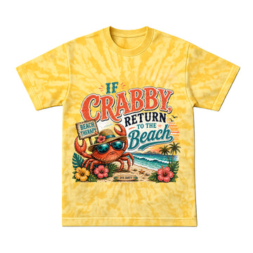Dye Dirty If Crabby Return to the Beach Tie-Dye T-Shirt