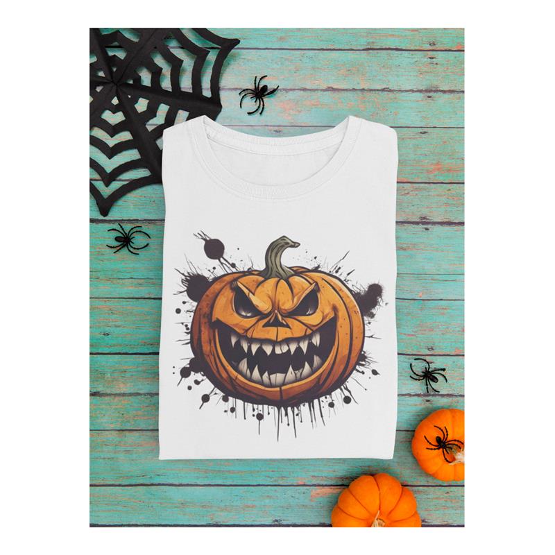 Dye Dirty Scary Pumpkin Halloween T-Shirt