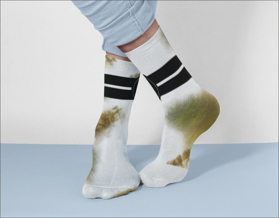 Dye Dirty Athletic Socks Unisex Cotton | Fun Gift for Athletes, Soccer Players, Football Players | Workout Fitness Accessory