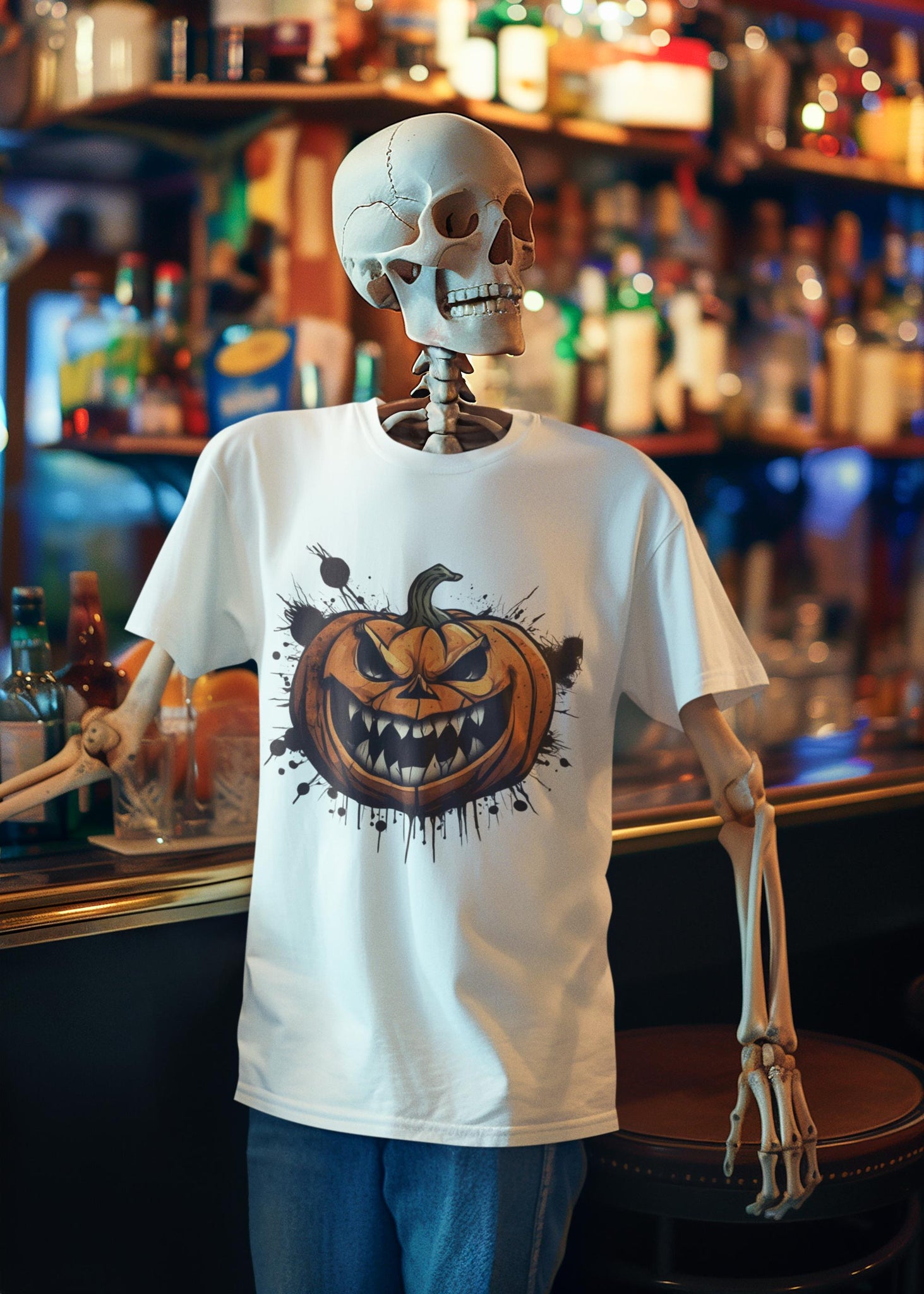 Dye Dirty Scary Pumpkin Halloween T-Shirt