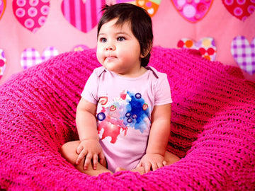 Very Berry Baby Onesie: Dye Dirty Design, 100% Cotton