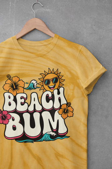 Dye Dirty Beach Bum I Coastal Vibes Beachy TShirt