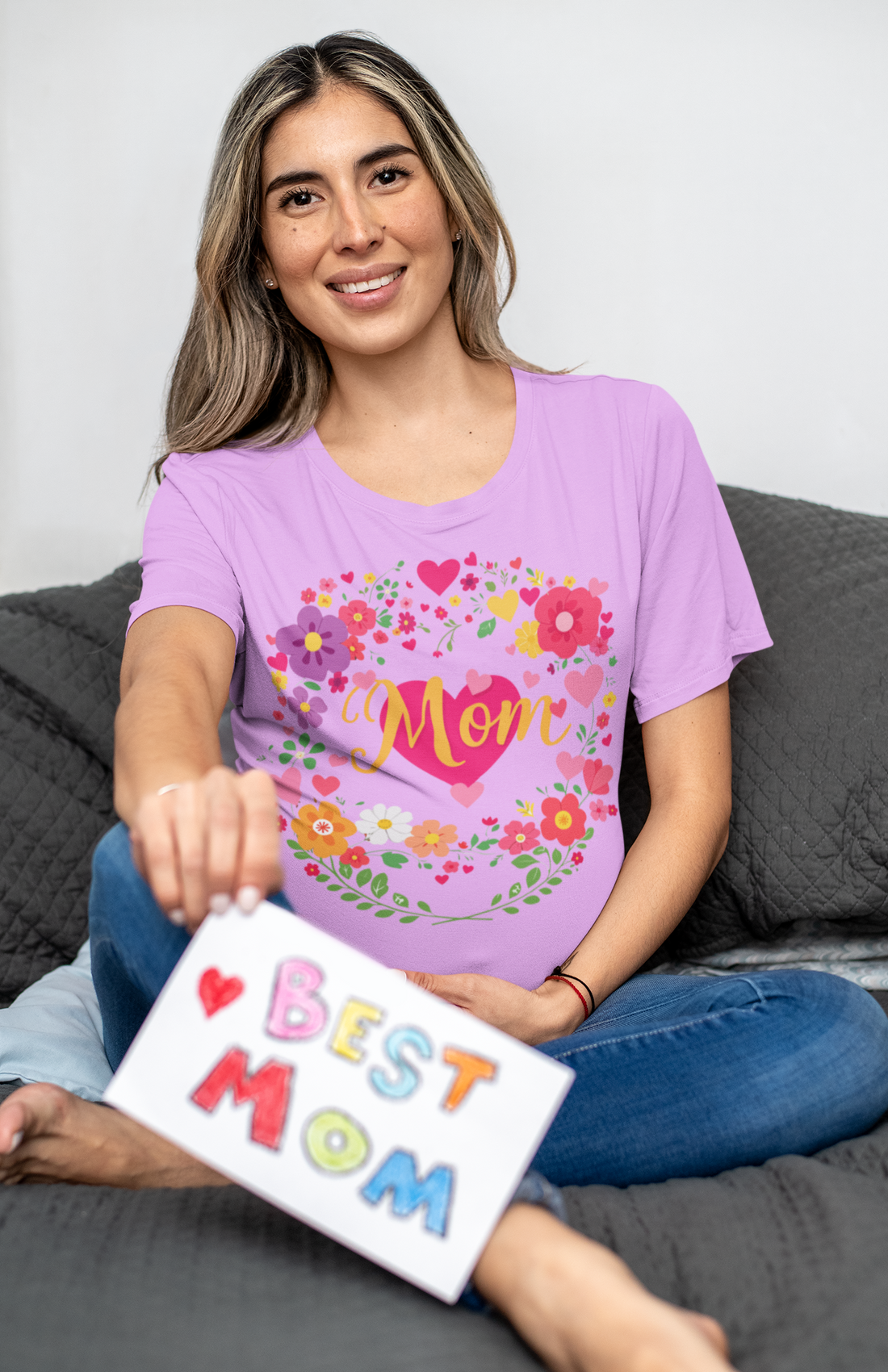 Dye Dirty Mom Heart T-Shirt, Mother's Day Mama Graphic Tee