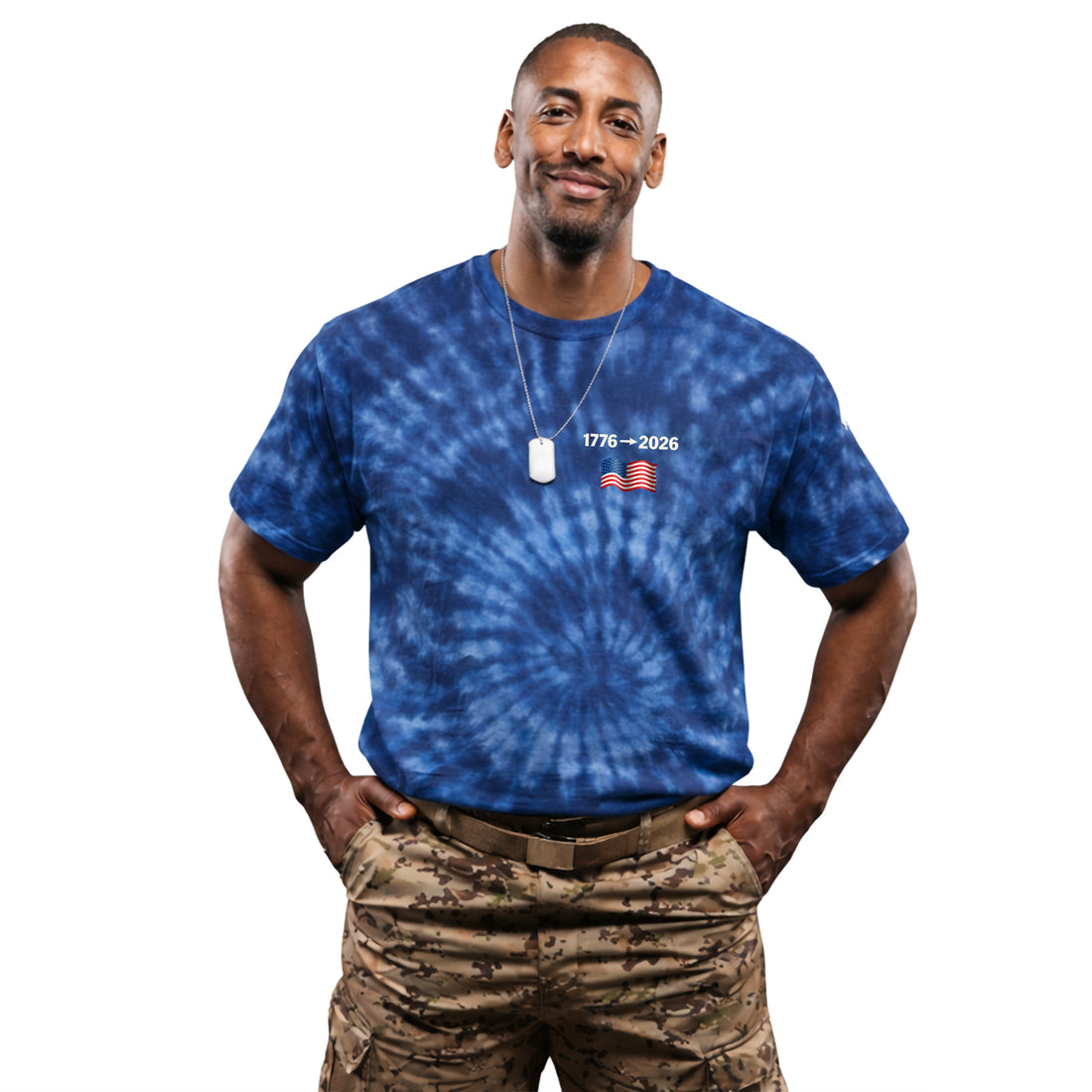 Dye Dirty Patriotic America 250 Birthday, 4th of July Tie Dye T-Shirt