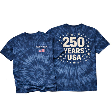 Dye Dirty Patriotic America 250 Birthday, 4th of July Tie Dye T-Shirt